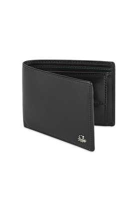 brenon leather formal global coin wallet - black