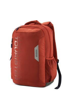 brett polyester unisex laptop backpack - red