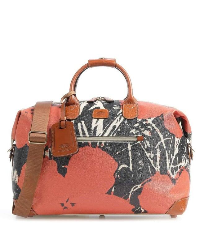 bric's cream andy warhol orange flower holdall