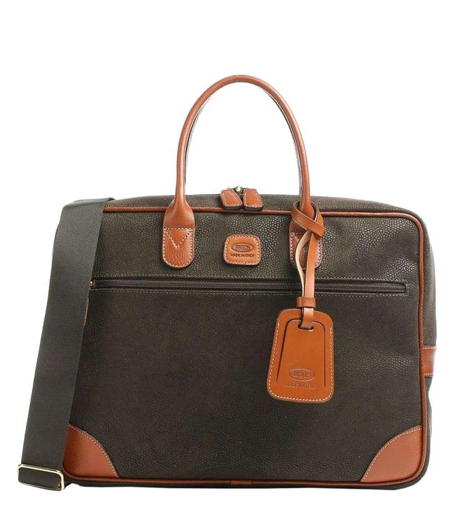 bric's life olive laptop briefcase