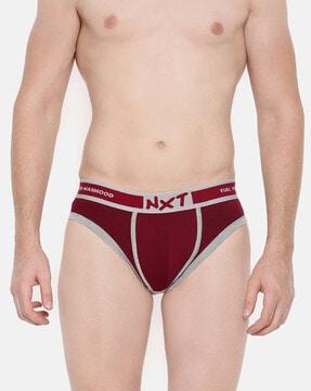 briefs with striped detail