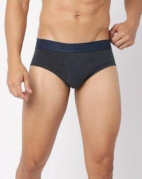 briefs with brand knit waistband