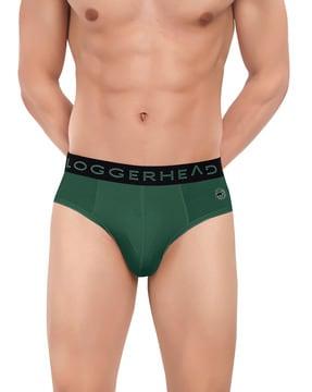 briefs with brand knit waistband