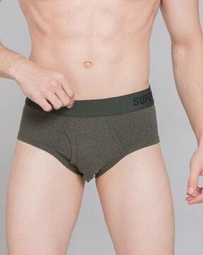 briefs with brand knit waistband