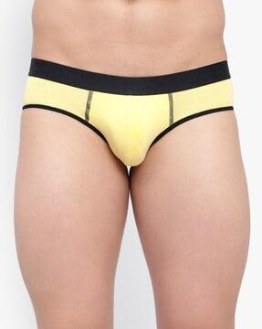 briefs with elasticated contrast waistband