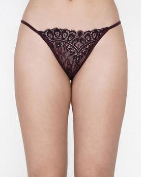 briefs with lace accent