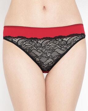 briefs with lace detail