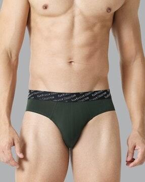 briefs with logo print waistband