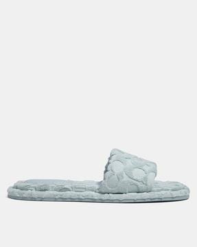 brigett signature terry cloth slide sandals