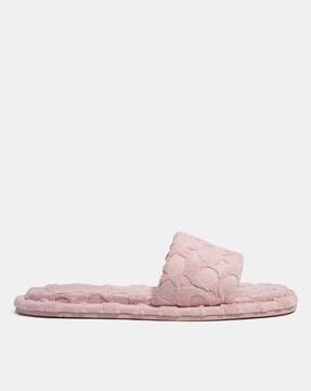 brigett signature terry cloth slide sandals