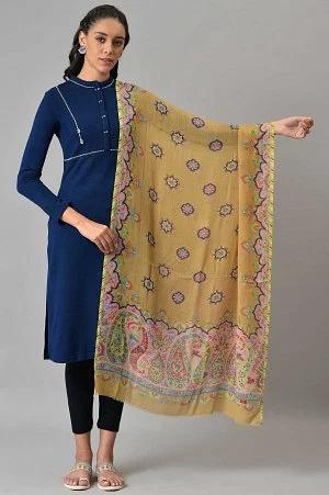bright multicoloured paisley printed shawl