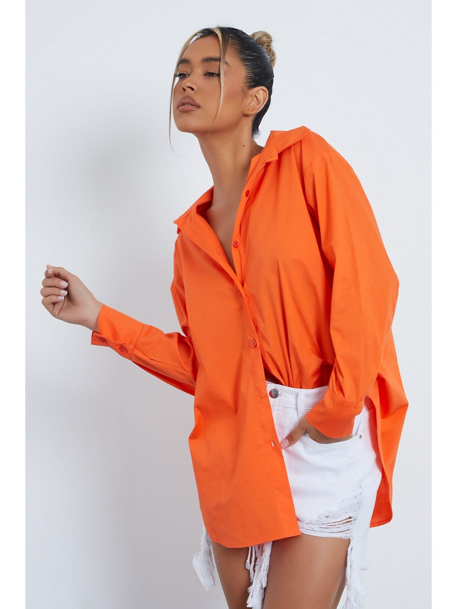 bright orange oversized classic shirt