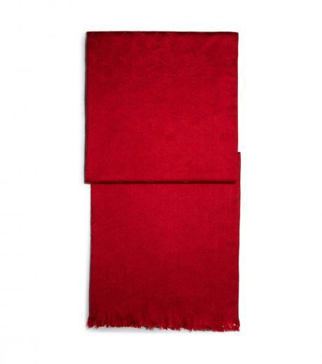 bright red signature scarf