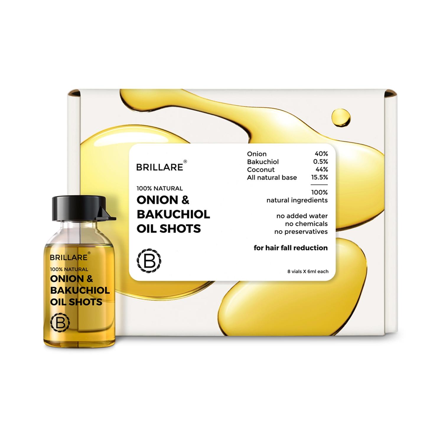 brillare onion & bakuchiol oil shots for hair fall reduction (48ml)