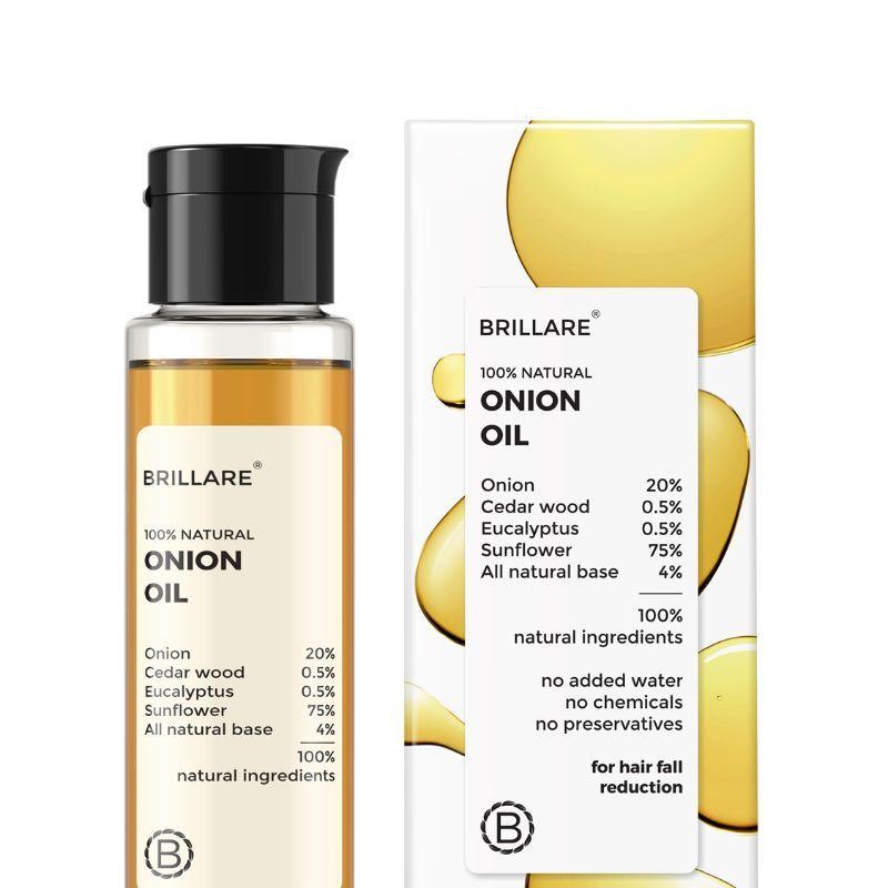 brillare onion oil for hair fall reduction