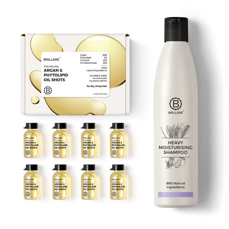 brillare heavy moisturising shampoo & oil shots