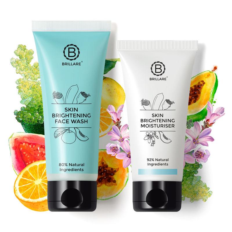 brillare skin lightening face wash + moisturiser
