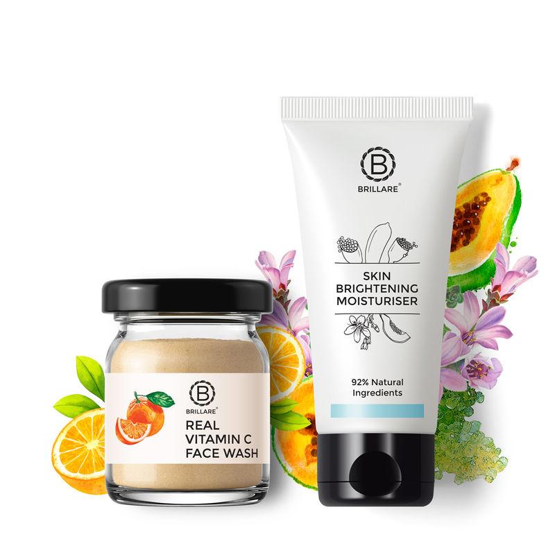 brillare vitamin c face wash + skin lightening moisturiser