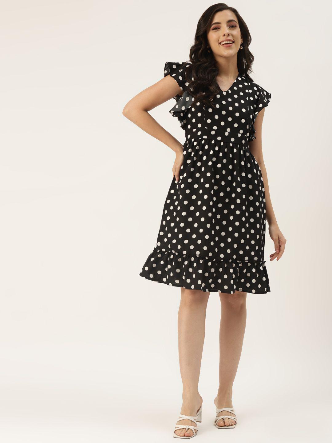 brinns black & white a-line dress