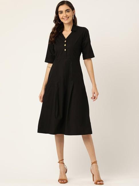 brinns black midi dress