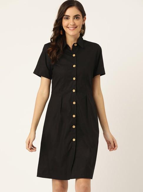 brinns black shirt dress