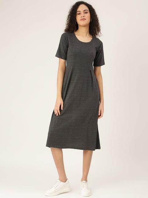 brinns charcoal midi dress