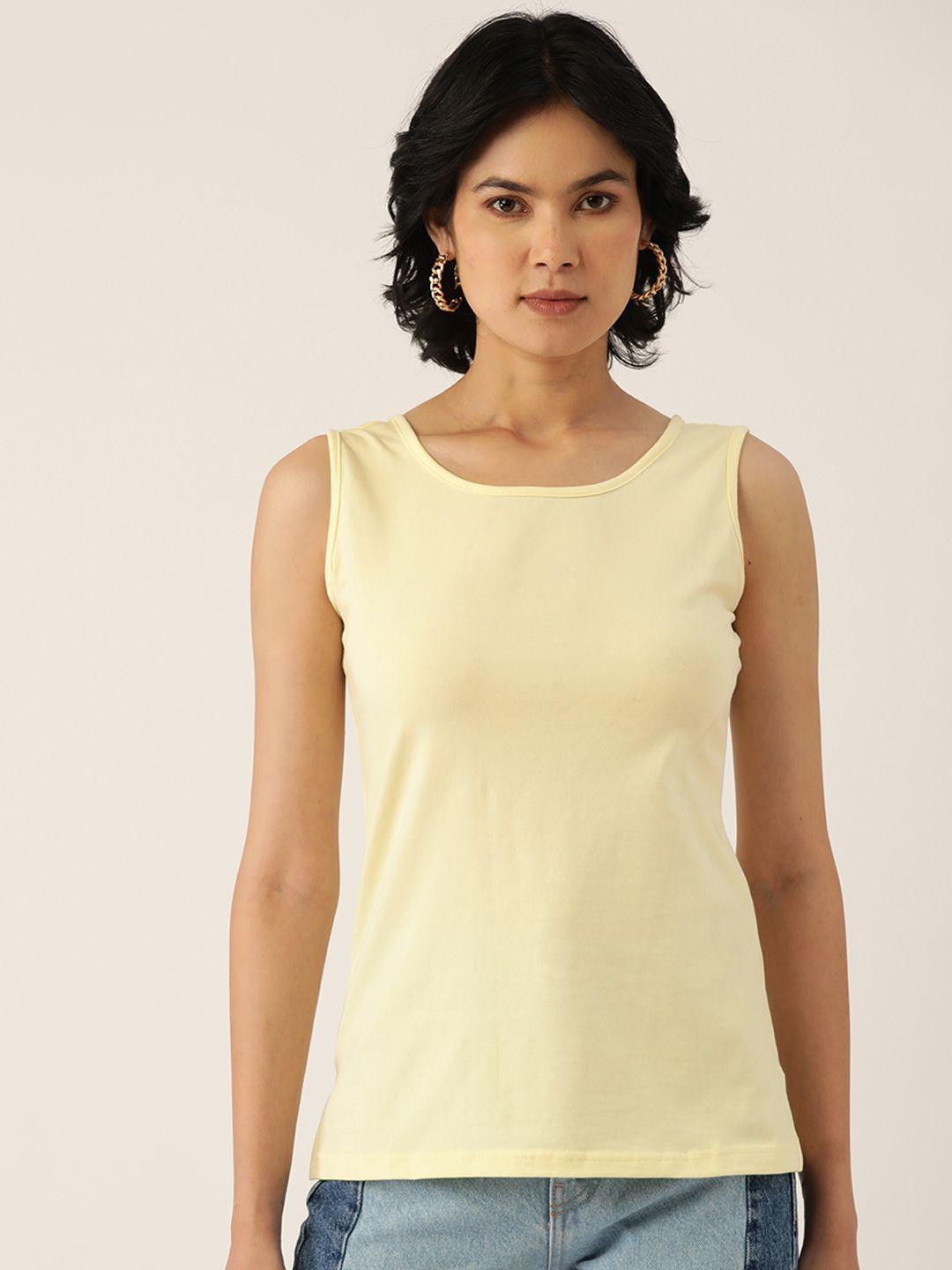 brinns cream-coloured cotton tank top