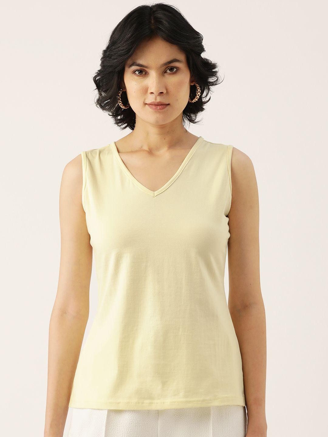 brinns cream-coloured cotton tank top