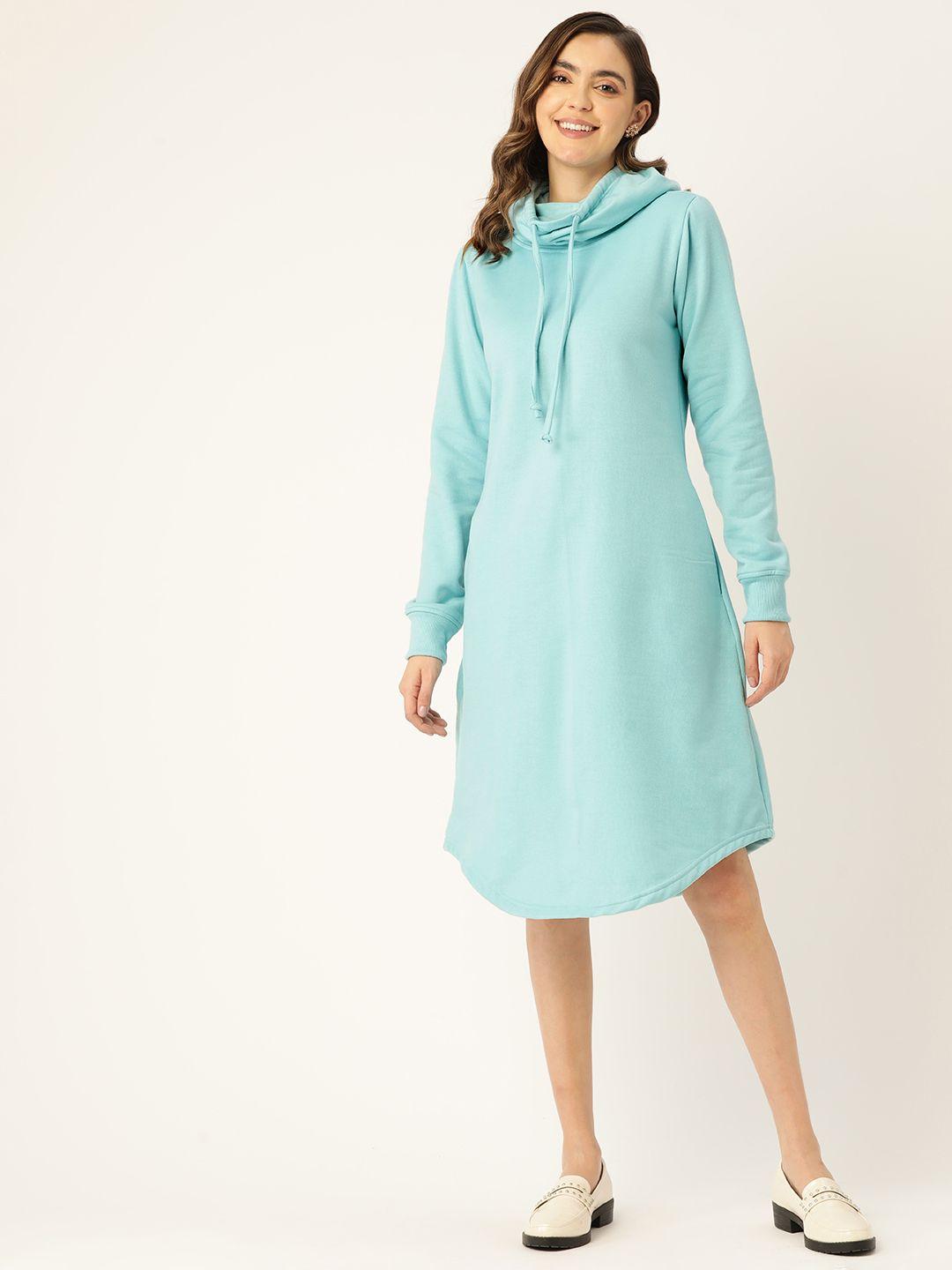 brinns fleece hooded a-line dress