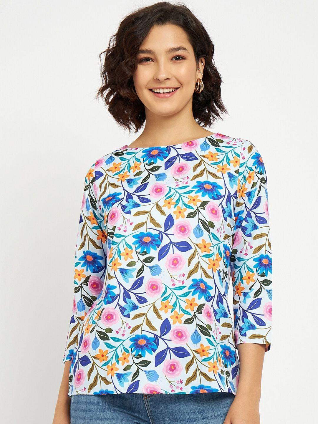 brinns geometric printed crepe top