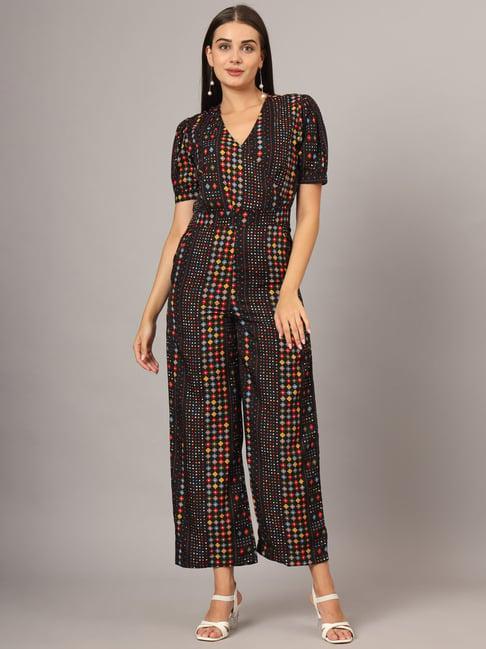 brinns midnight black printed jumpsuit