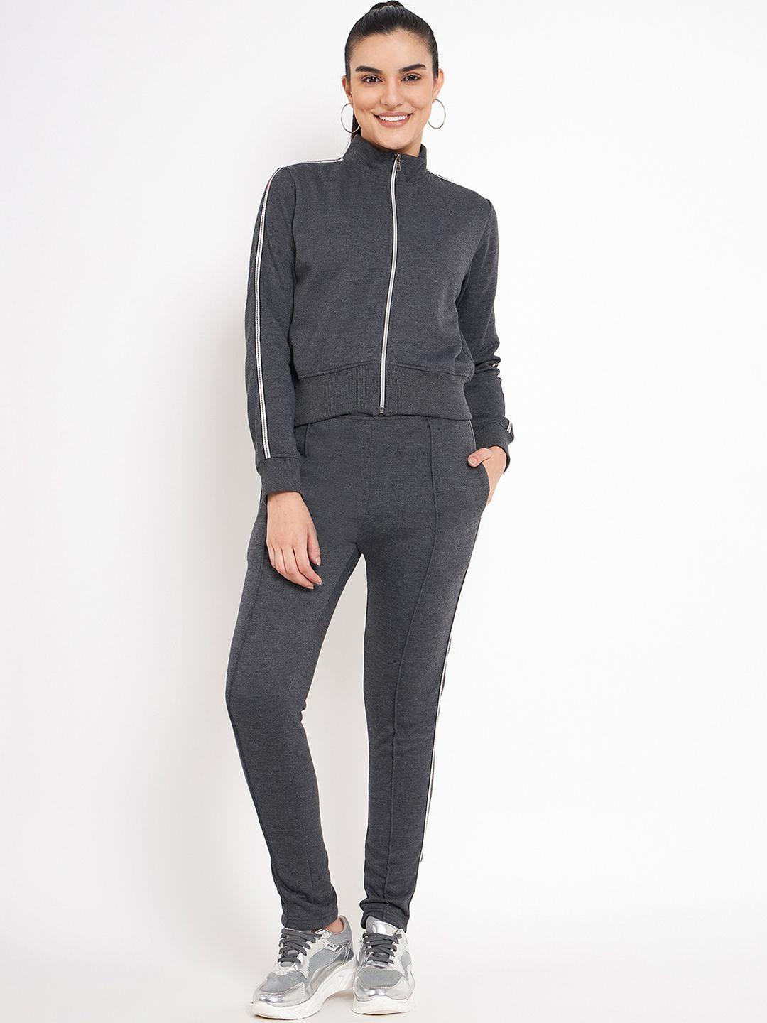 brinns mock-collar mid-rise tracksuit