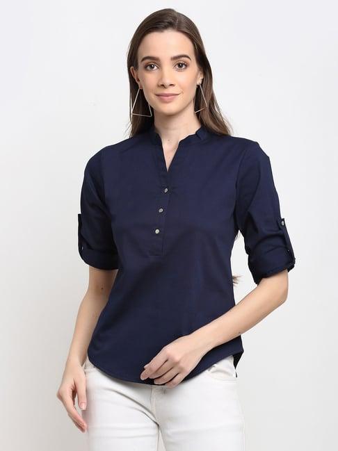 brinns navy a-line top