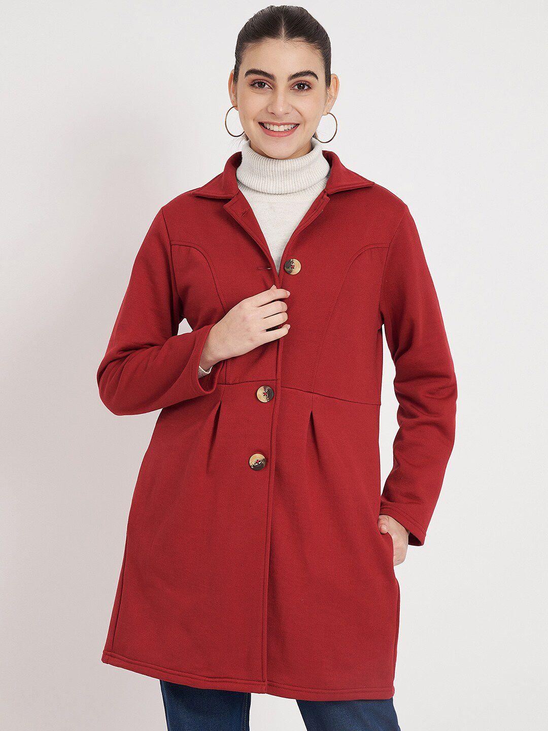 brinns notched collar hip length overcoat