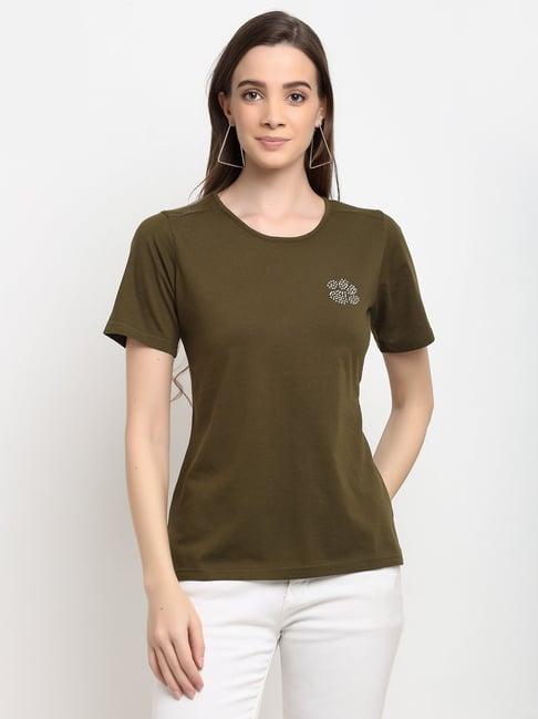 brinns olive box t-shirt