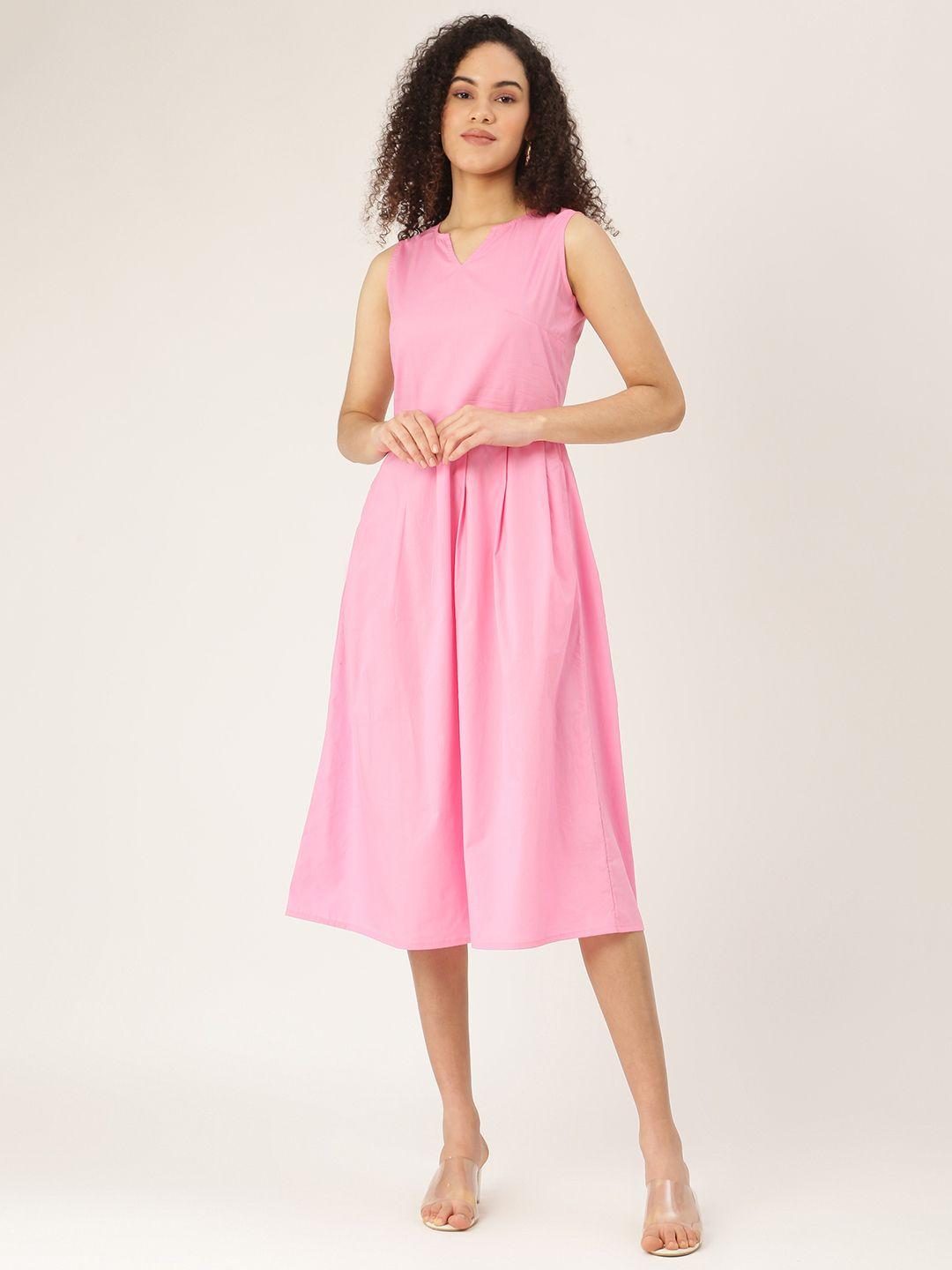 brinns pink midi dress