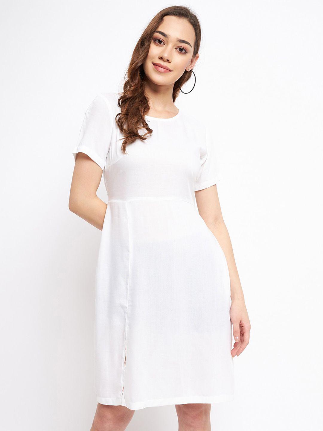 brinns round neck a-line dress