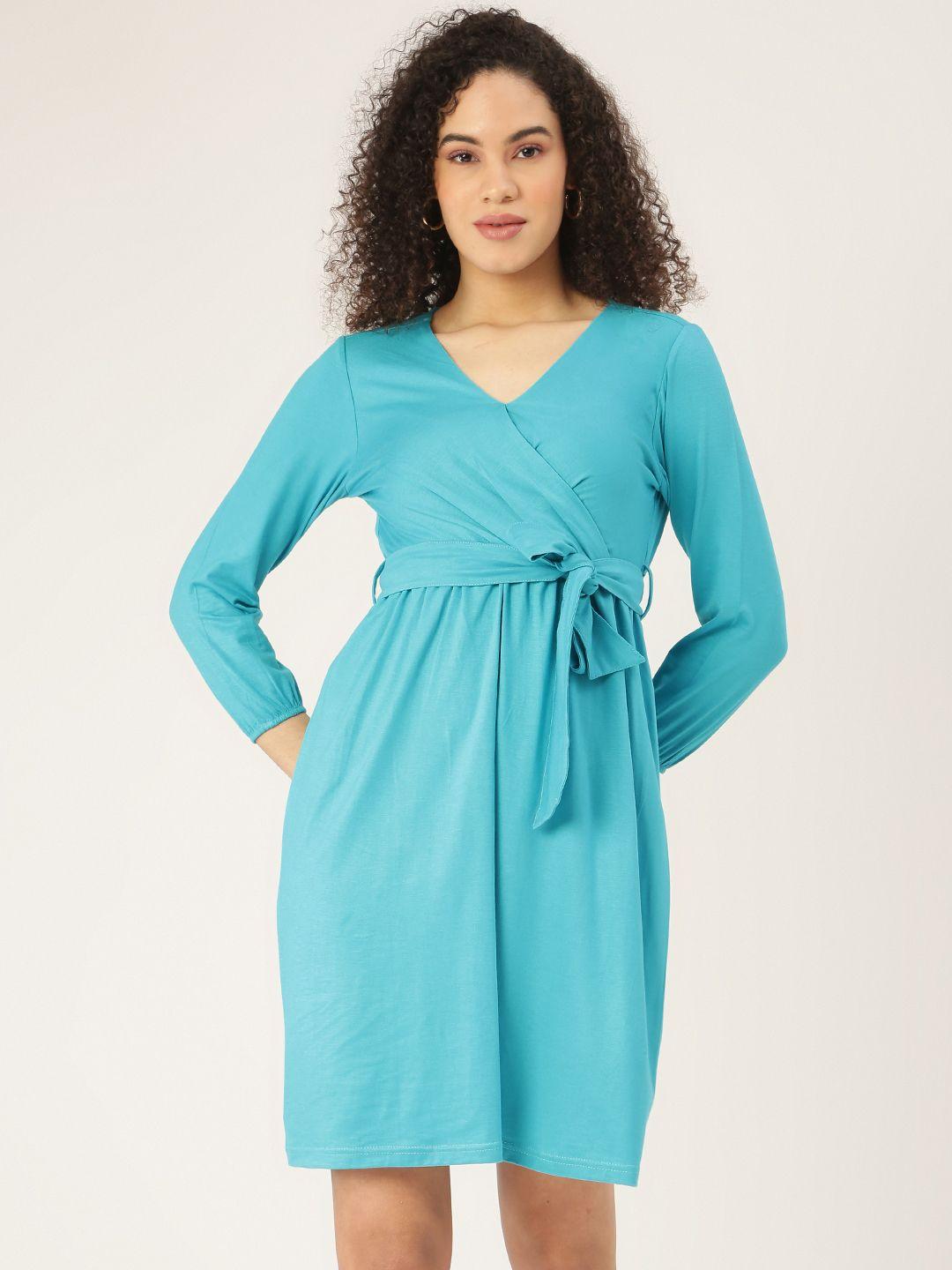 brinns turquoise blue solid dress