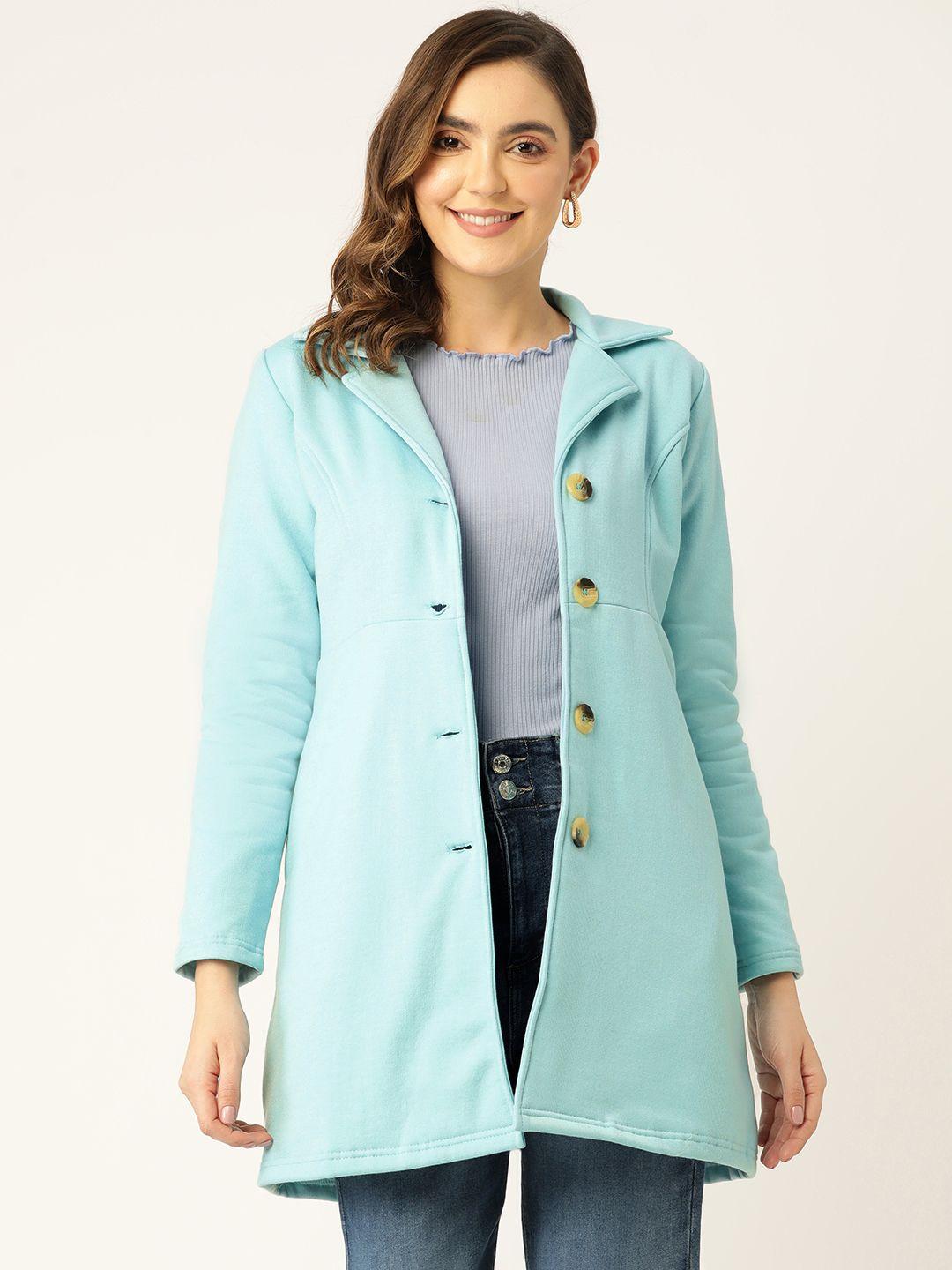 brinns women single breasted fleece overcoat