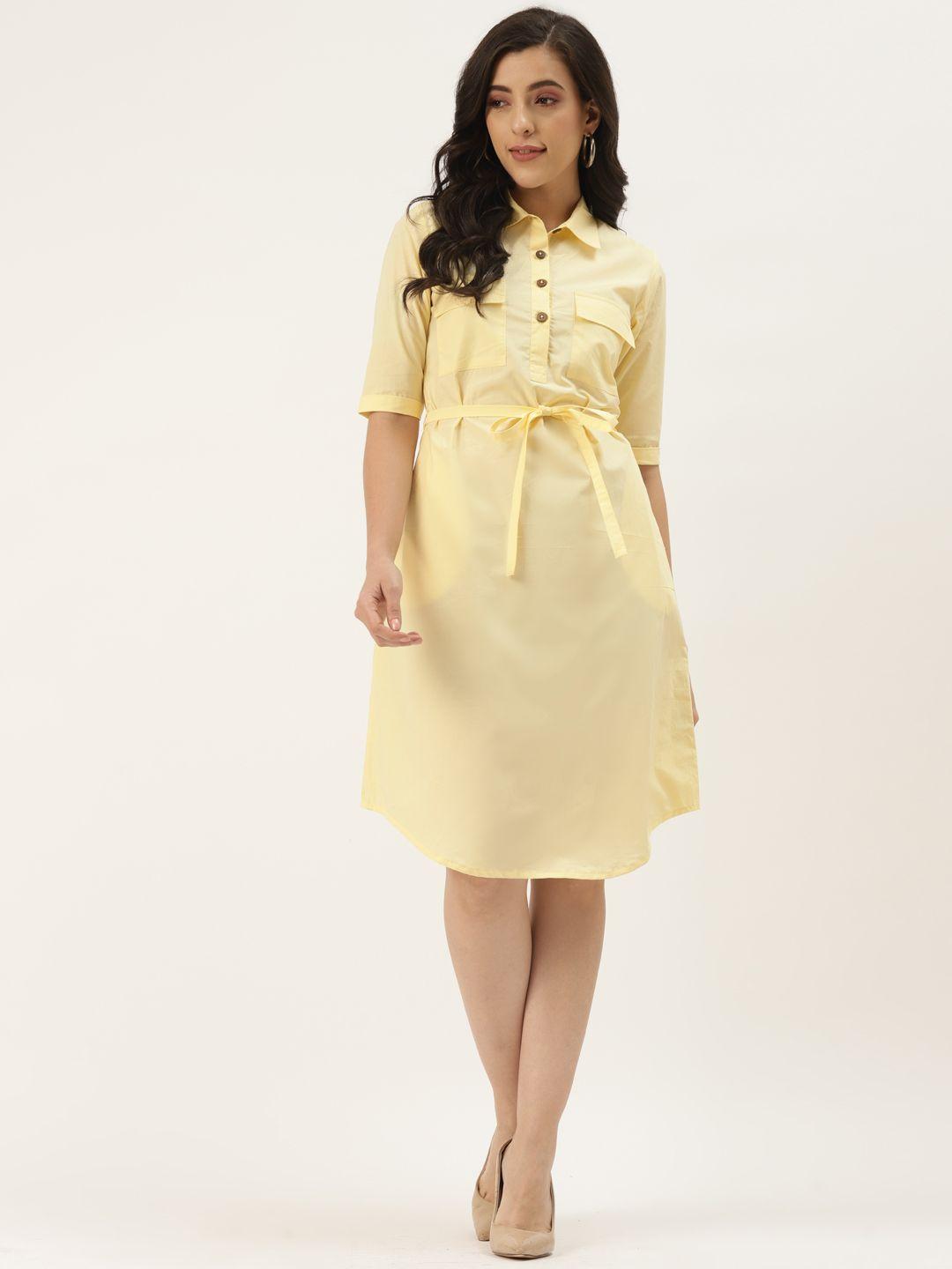 brinns yellow a-line dress