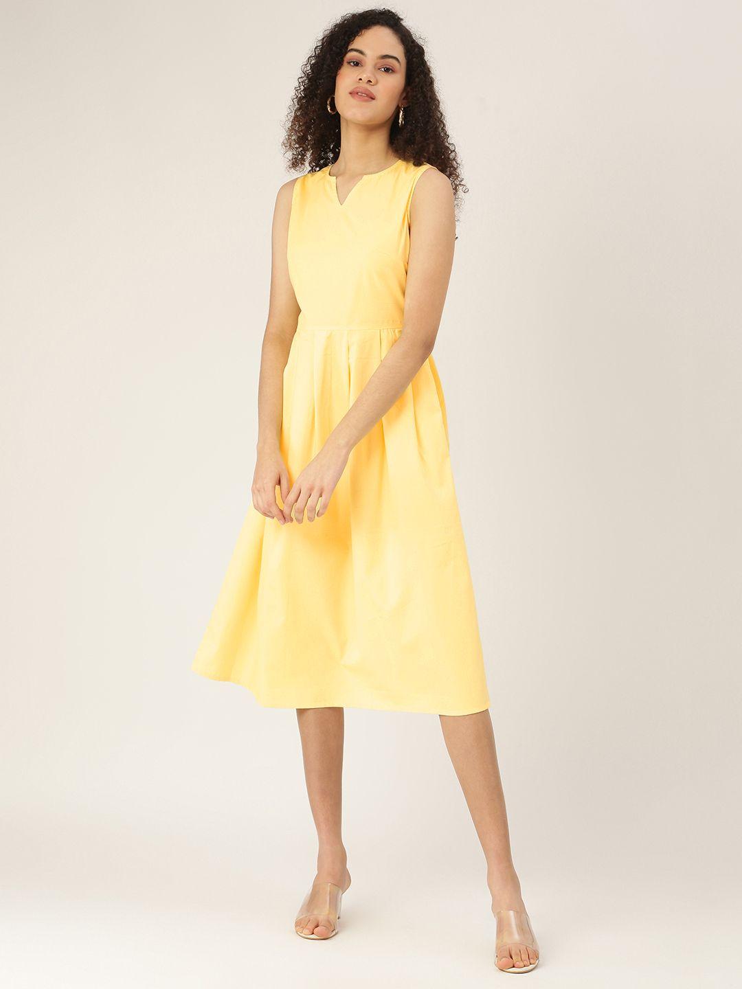 brinns yellow midi dress