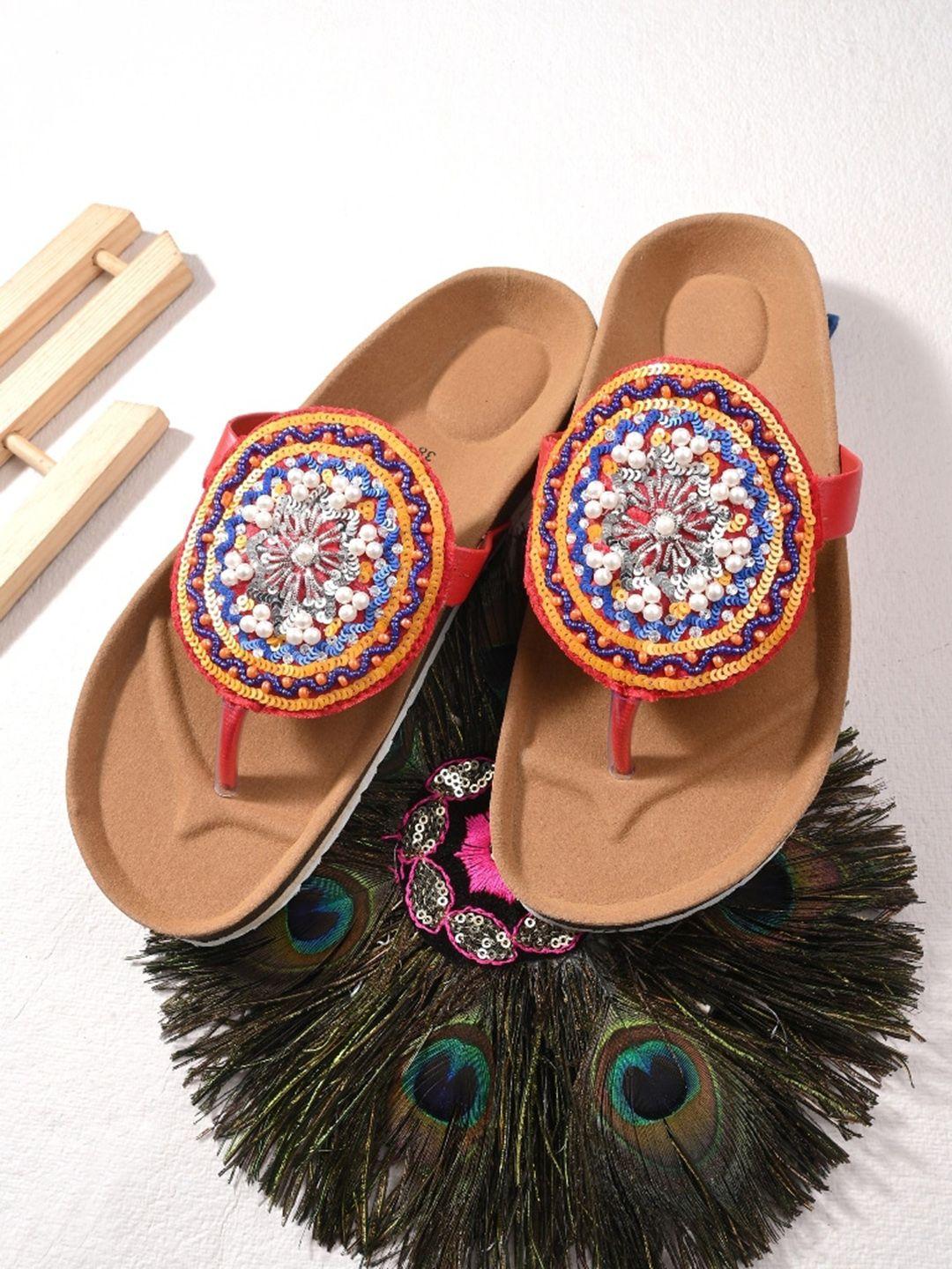 briskers embellished open toe flats