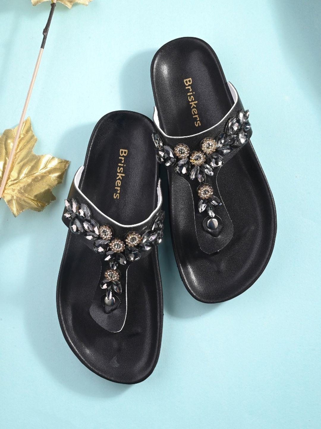 briskers embellished open toe flats