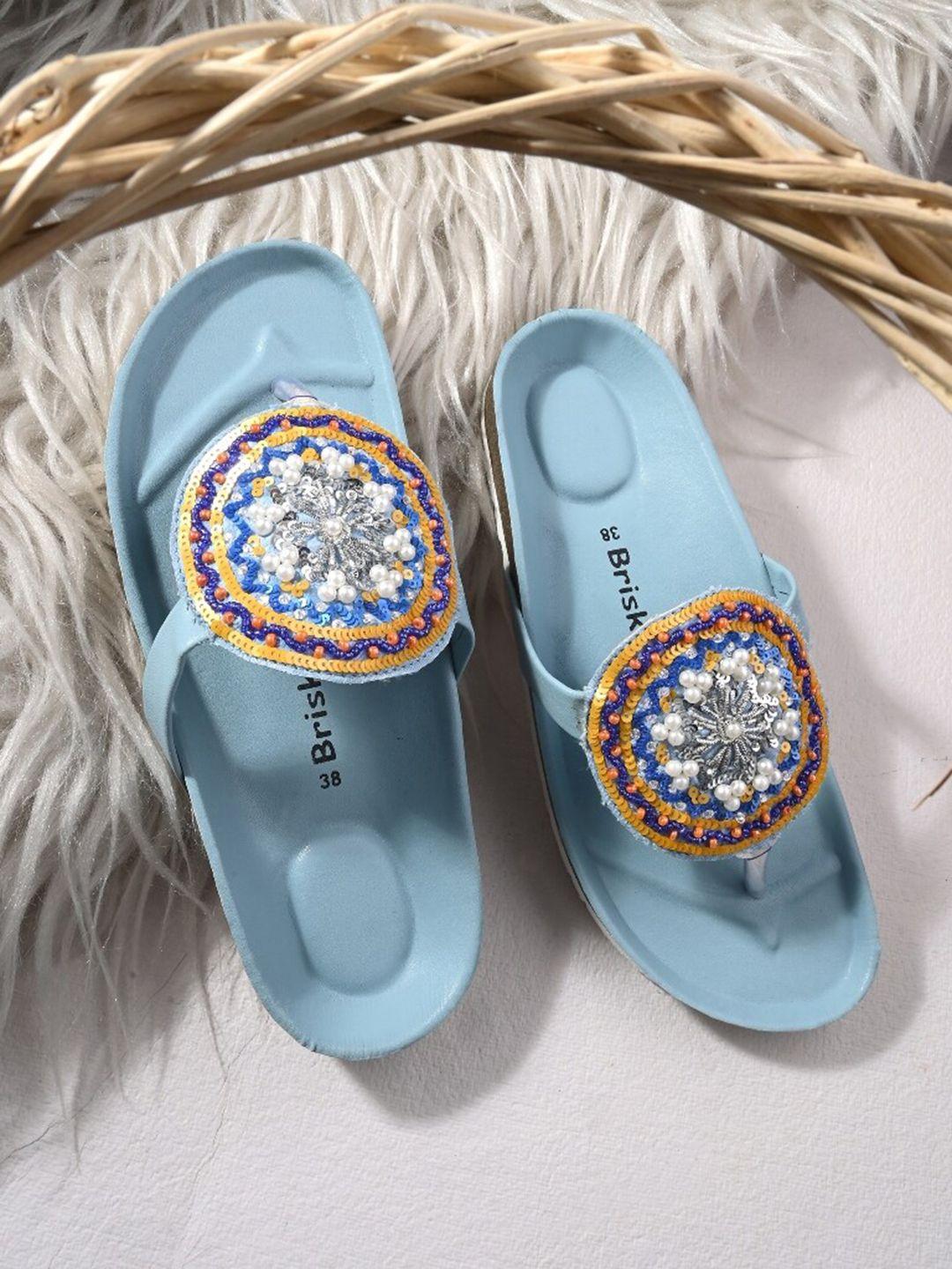 briskers embellished open toe flats