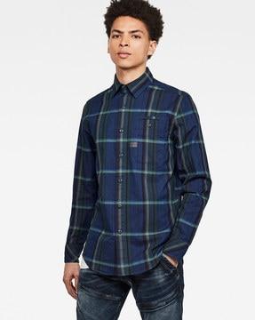 bristum checked slim fit shirt