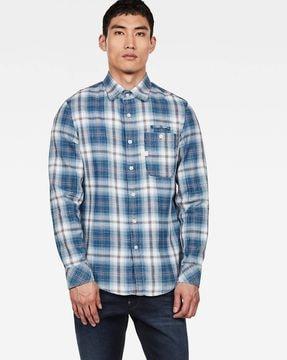 bristum checked slim fit shirt