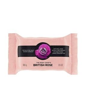 british rose exfoliating soap