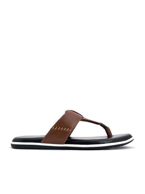 british walkers by khadim's men's tan thong sandals