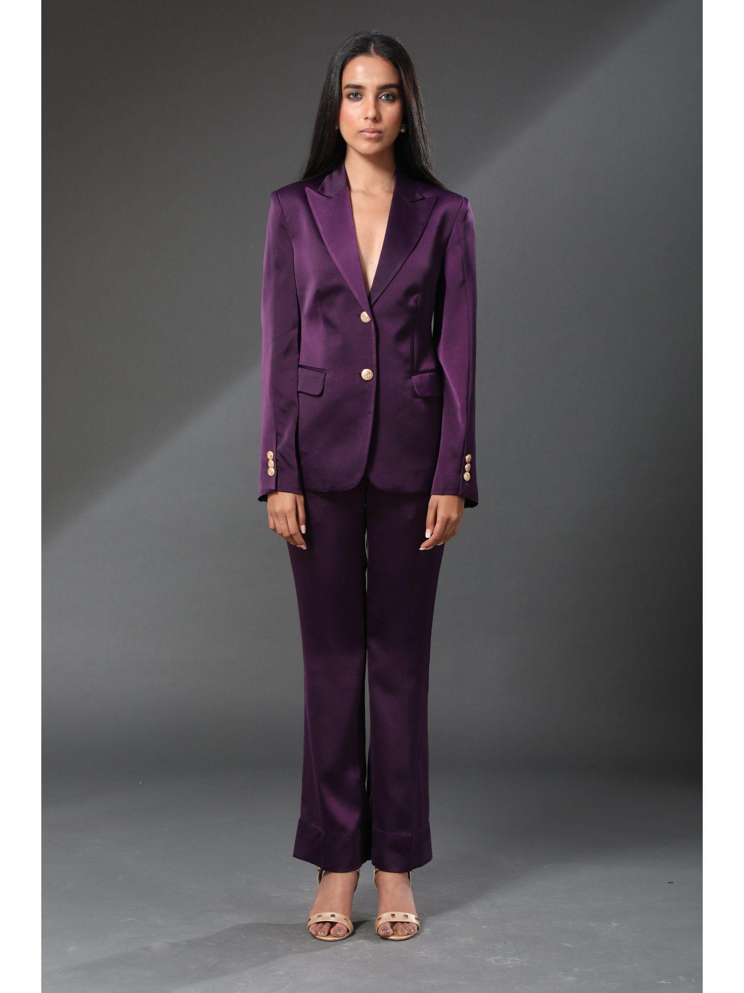 british wine purple blazer