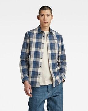 britsum checked slim fit shirt